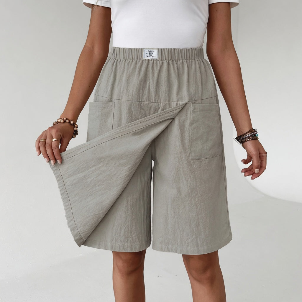 Judith | Elasticated Waist Skort with Deep Pockets