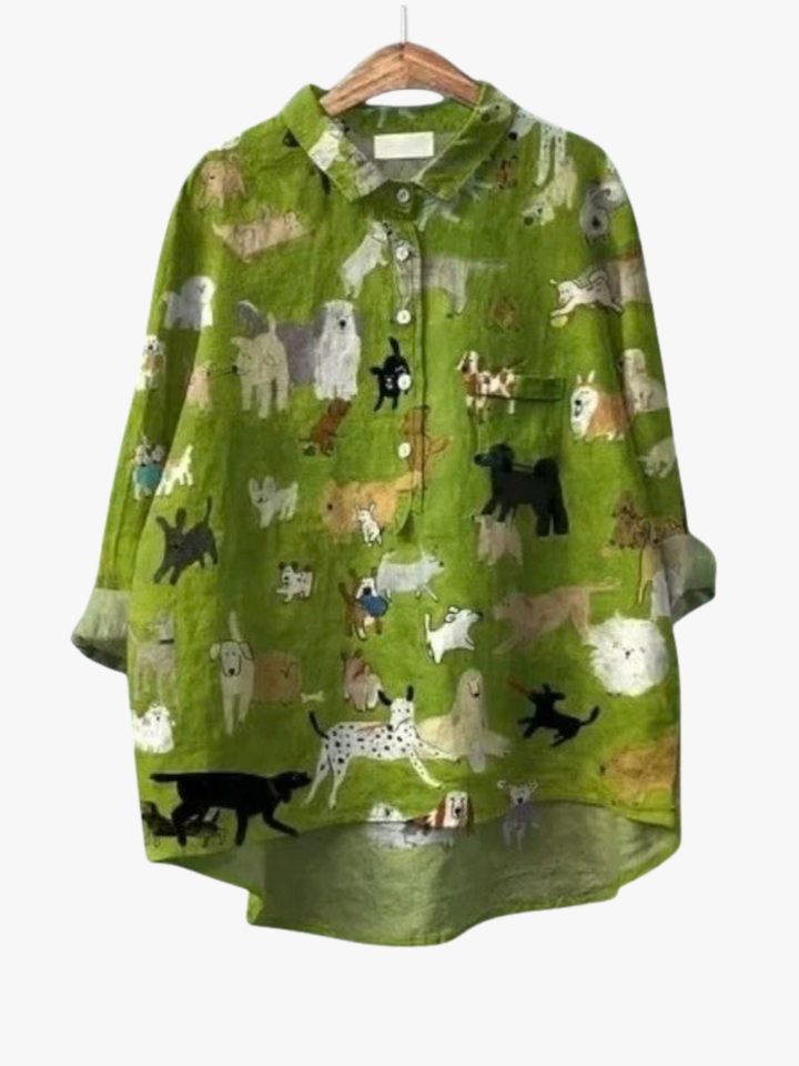 MOREAU LYON | WOMEN'S ANIMAL PRINT BLOUSE