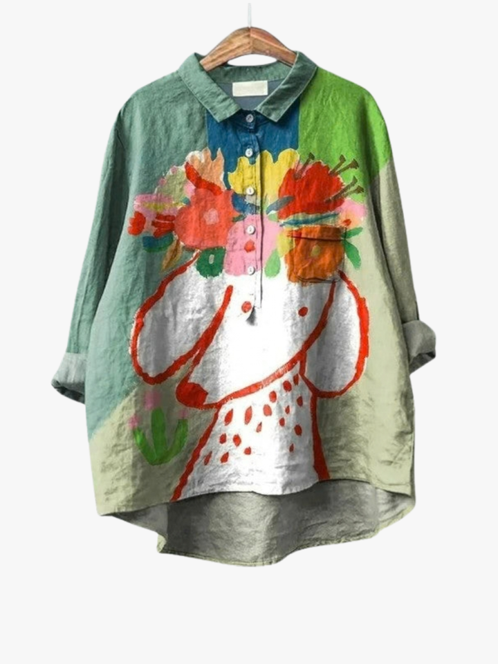MOREAU LYON | ARTISTIC FLORAL BLOUSE FOR WOMEN