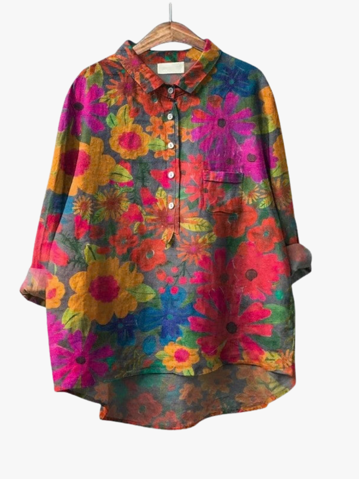 MOREAU LYON | COLOURED FLORAL BLOUSE FOR WOMEN