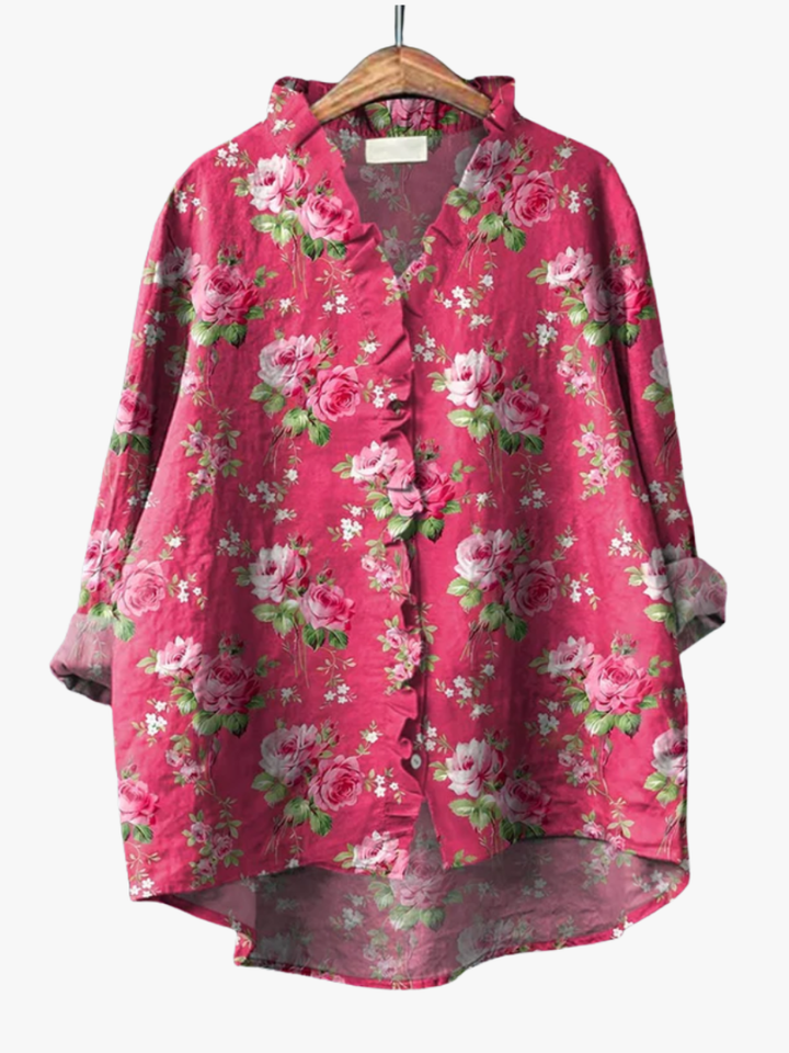 MOREAU LYON | FLORAL ROSE BLOUSE FOR WOMEN