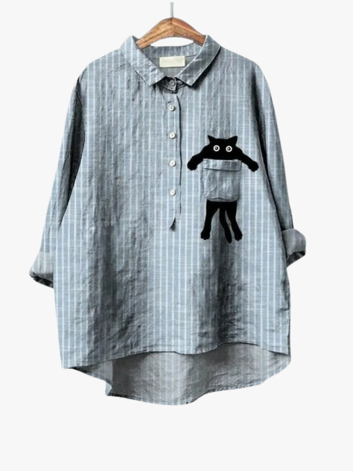 MOREAU LYON | STRIPED CAT SHIRT FOR WOMEN