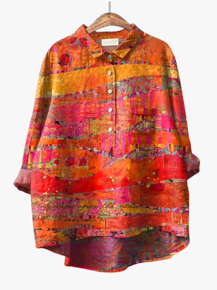 MOREAU LYON | ARTISTIC PATTERN BLOUSE FOR WOMEN