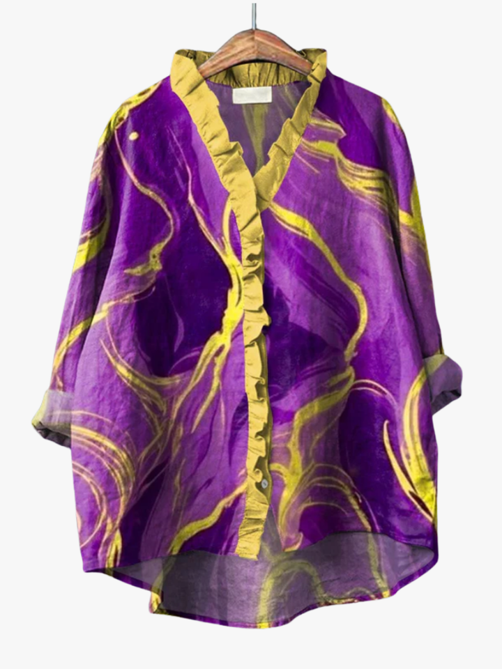 MOREAU LYON | ARTISTIC MARBLE BLOUSE FOR WOMEN