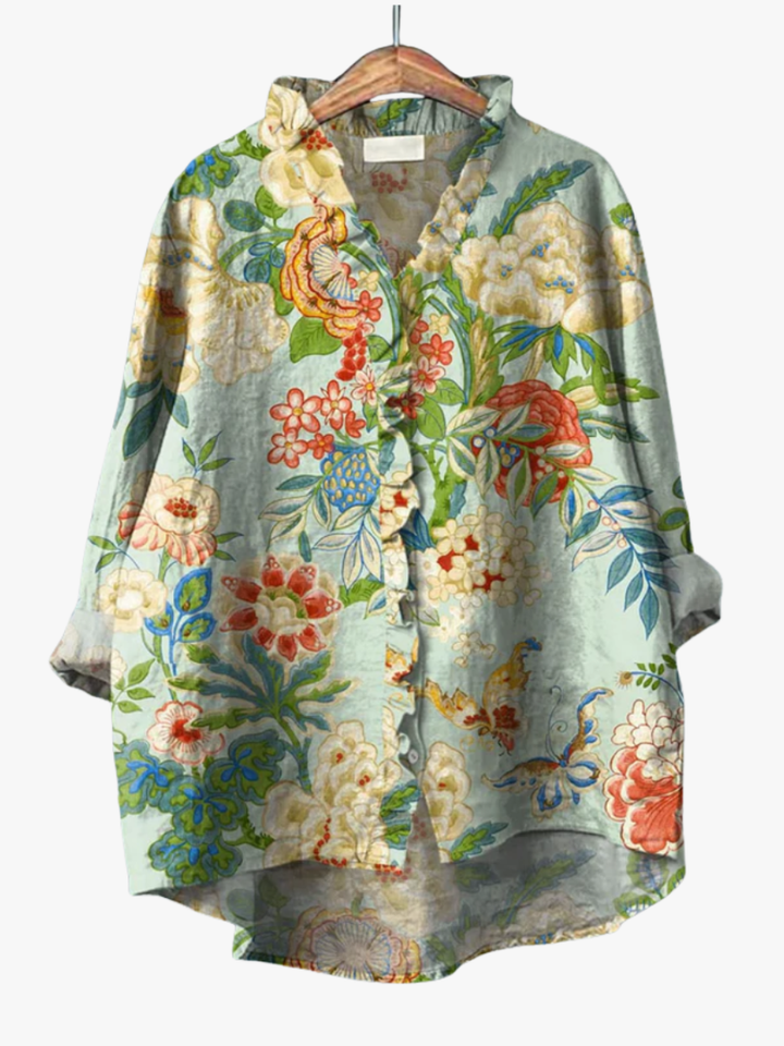 MOREAU LYON | ORNAMENTAL FLOWERS BLOUSE FOR WOMEN