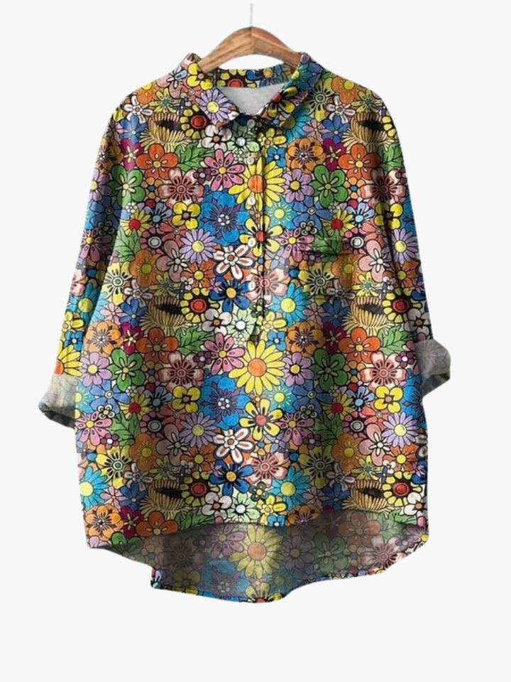 MOREAU LYON | COLOURED FLOWER BLOUSE FOR WOMEN