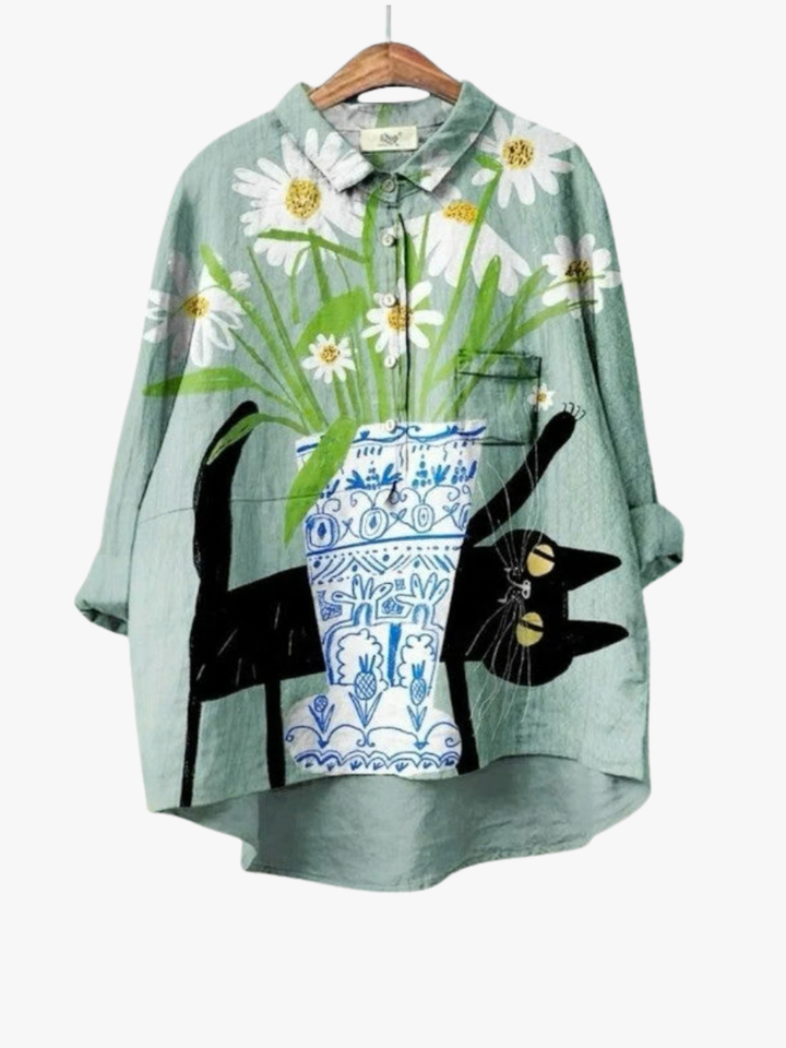 MOREAU LYON | FLORAL CAT BLOUSE FOR WOMEN
