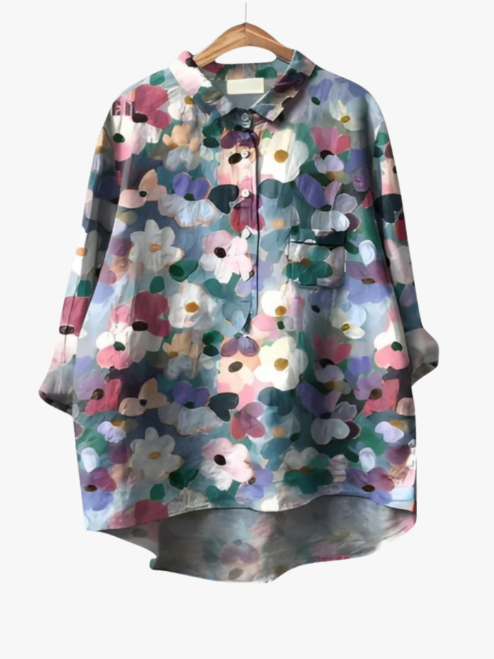 MOREAU LYON | ARTISTIC FLORAL BLOUSE FOR WOMEN