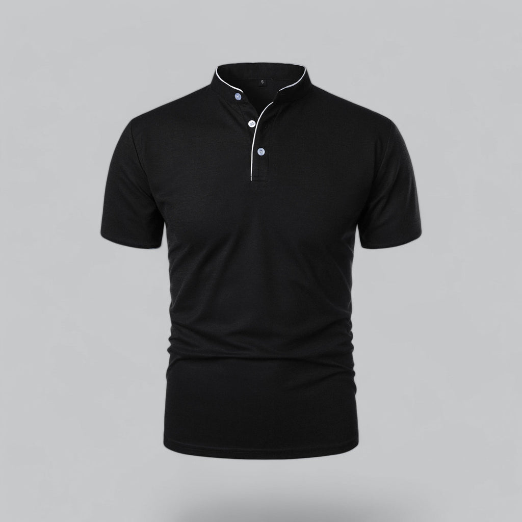 Colin | Collarless Polo Shirt