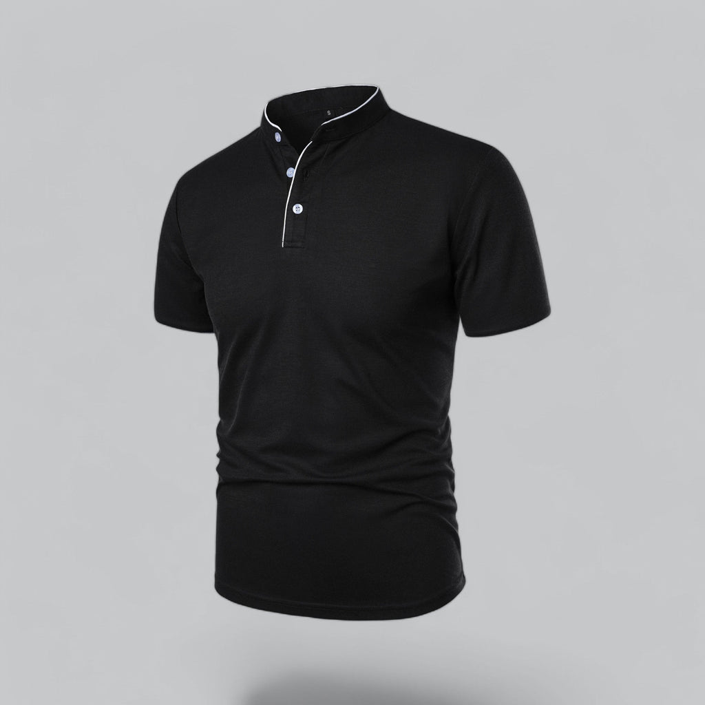 Colin | Collarless Polo Shirt