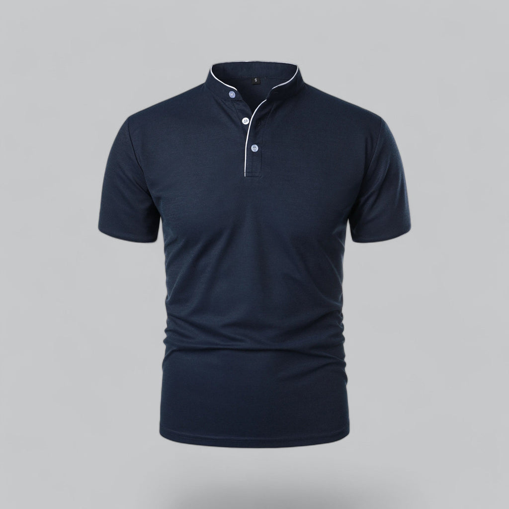 Colin | Collarless Polo Shirt