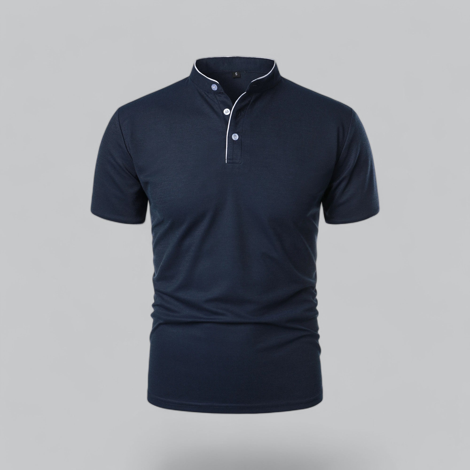 Colin | Collarless Polo Shirt