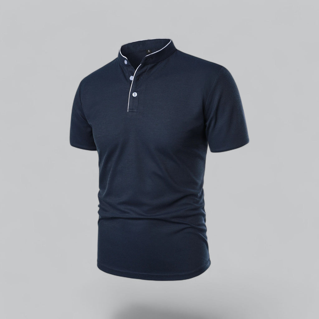 Colin | Collarless Polo Shirt