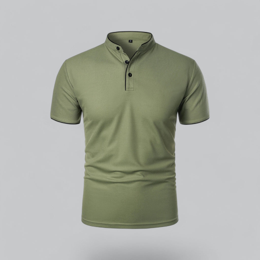 Colin | Collarless Polo Shirt