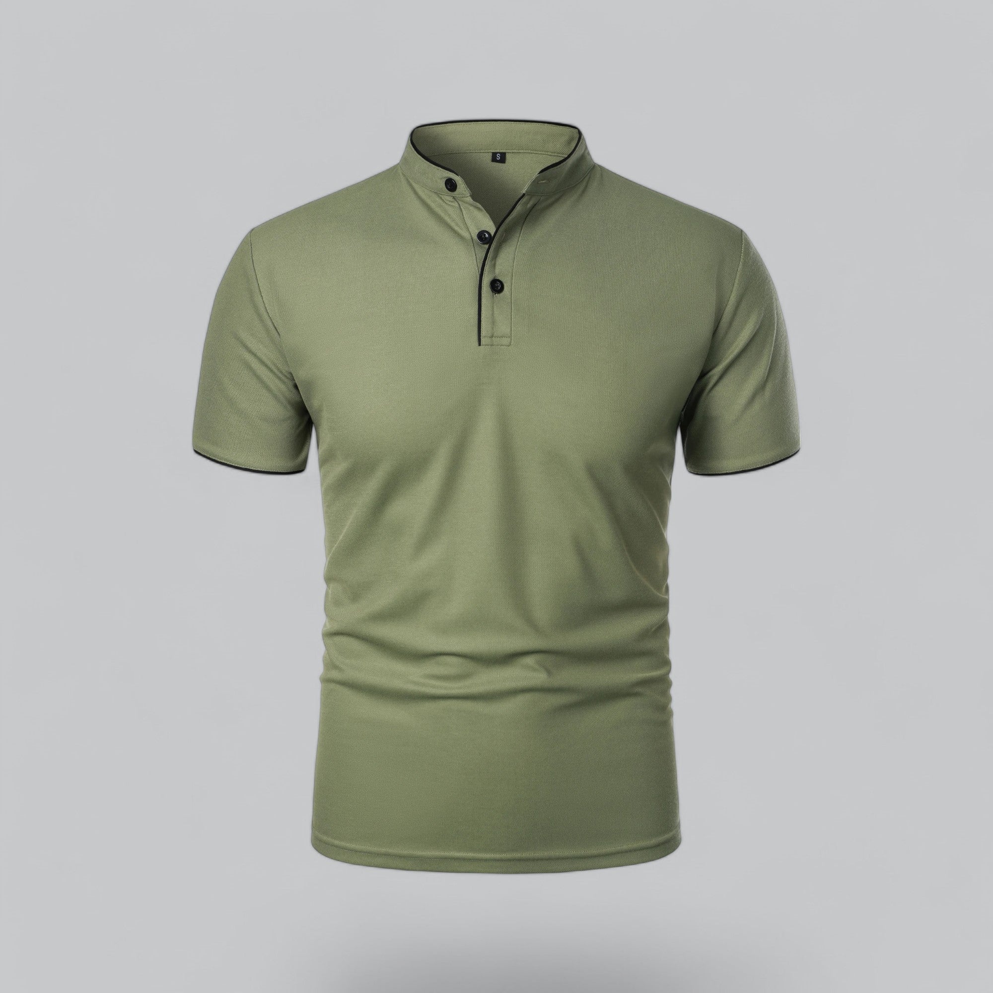 Colin | Collarless Polo Shirt