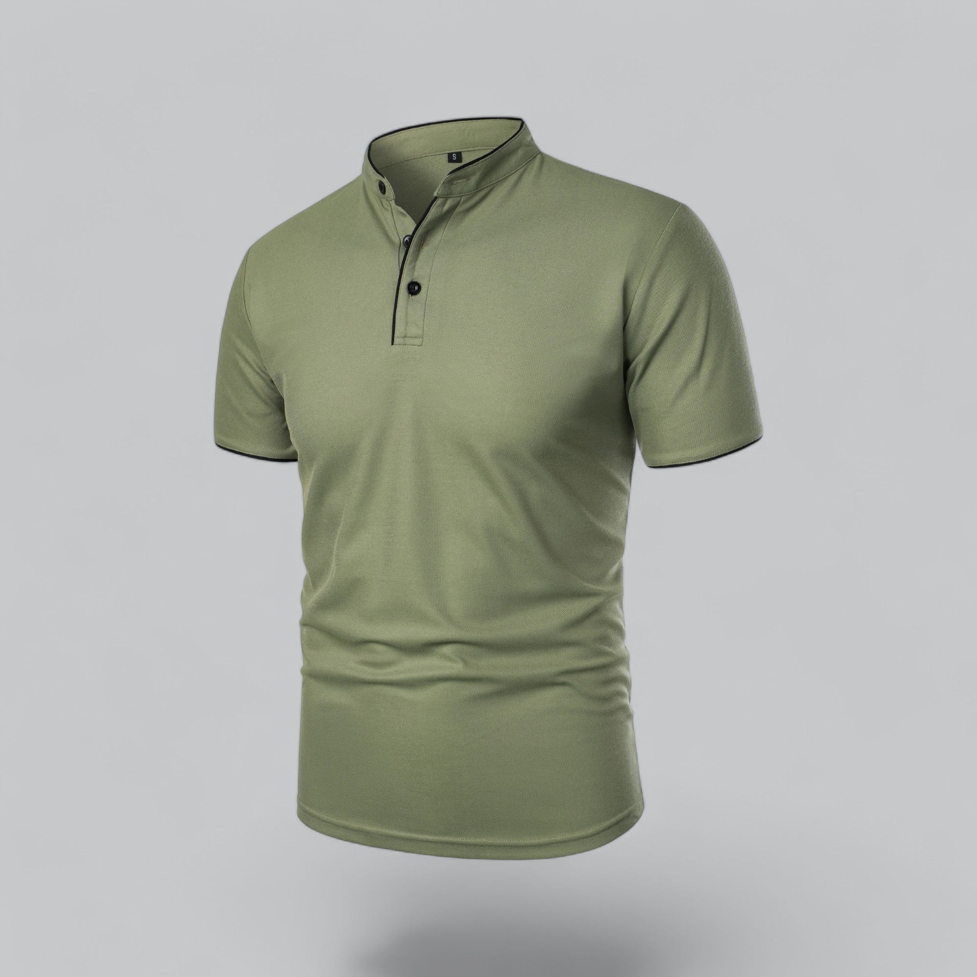 Colin | Collarless Polo Shirt