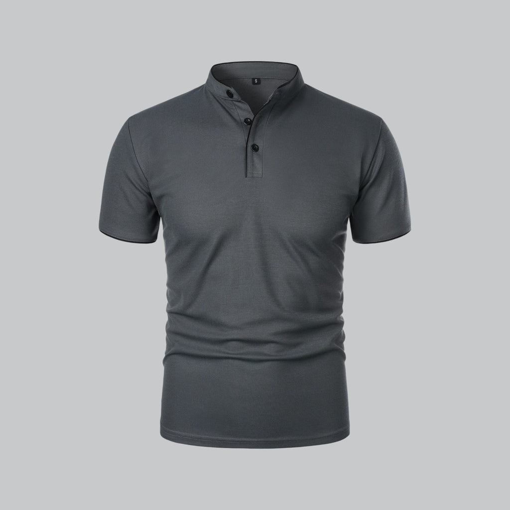 Colin | Collarless Polo Shirt