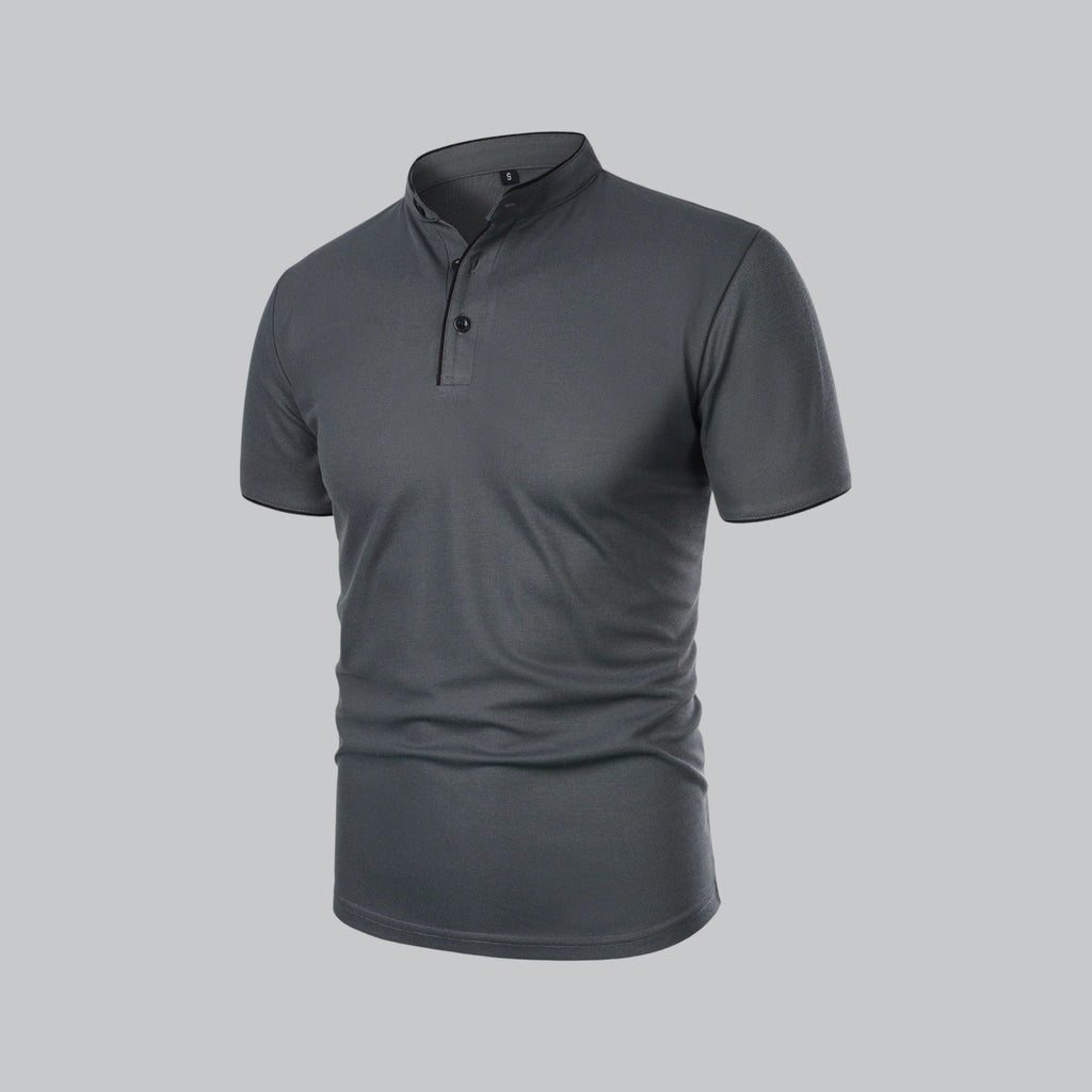Colin | Collarless Polo Shirt