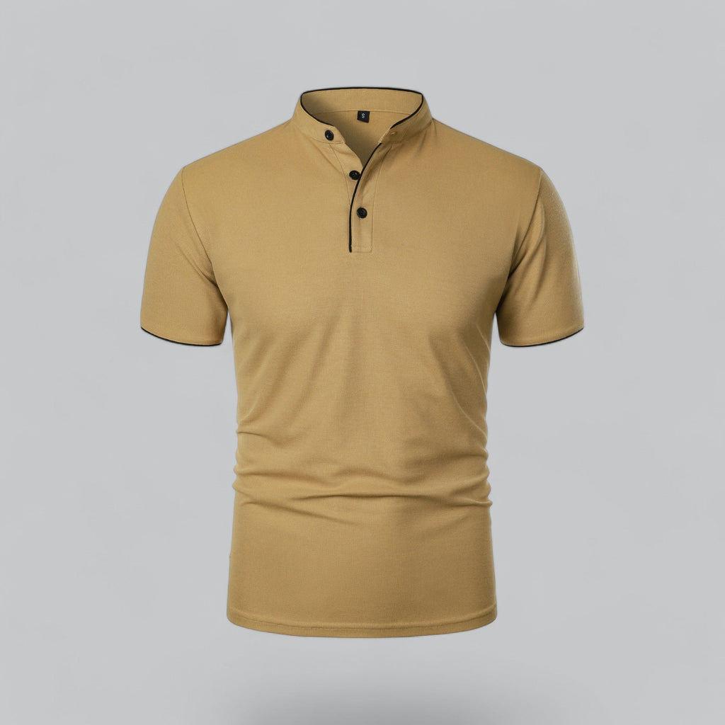 Colin | Collarless Polo Shirt