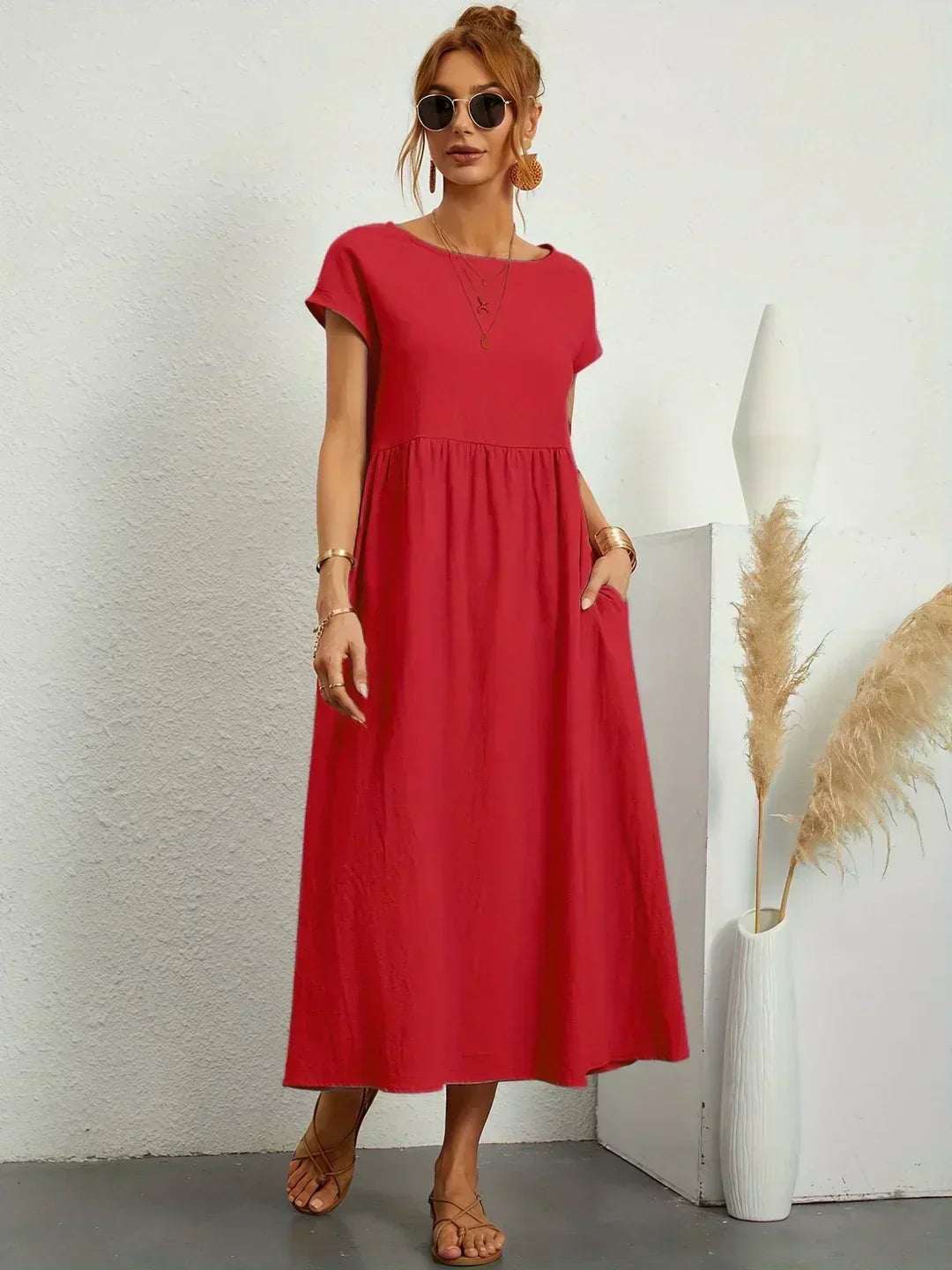 Diana | Fluid Midi Dress Timeless Elegance