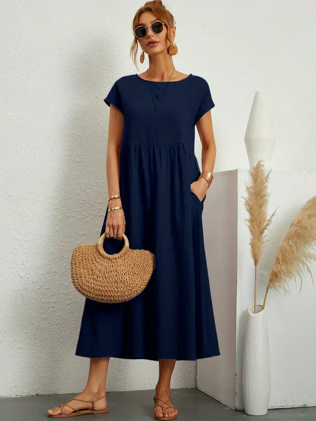 Diana | Fluid Midi Dress Timeless Elegance
