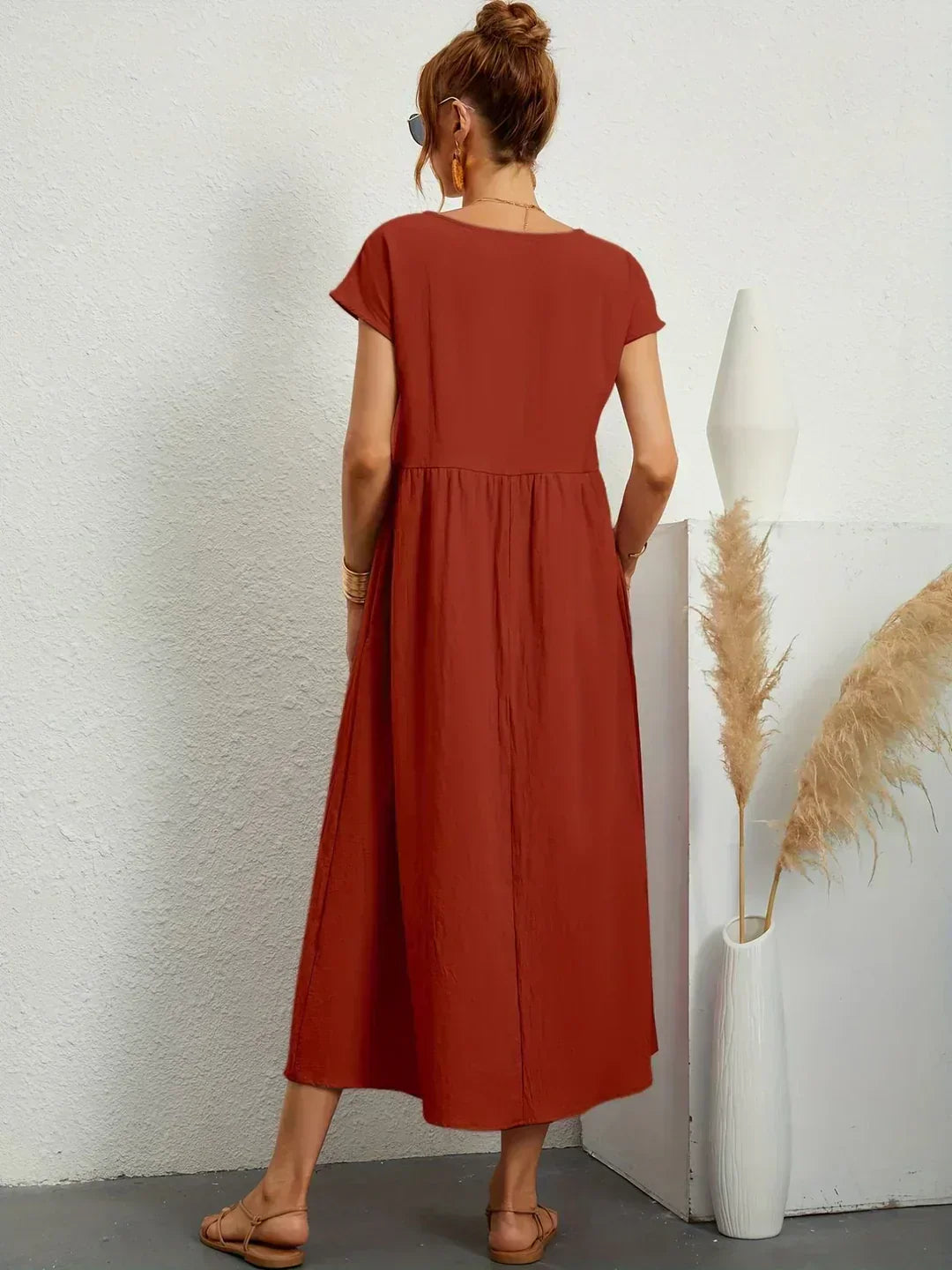 Diana | Fluid Midi Dress Timeless Elegance