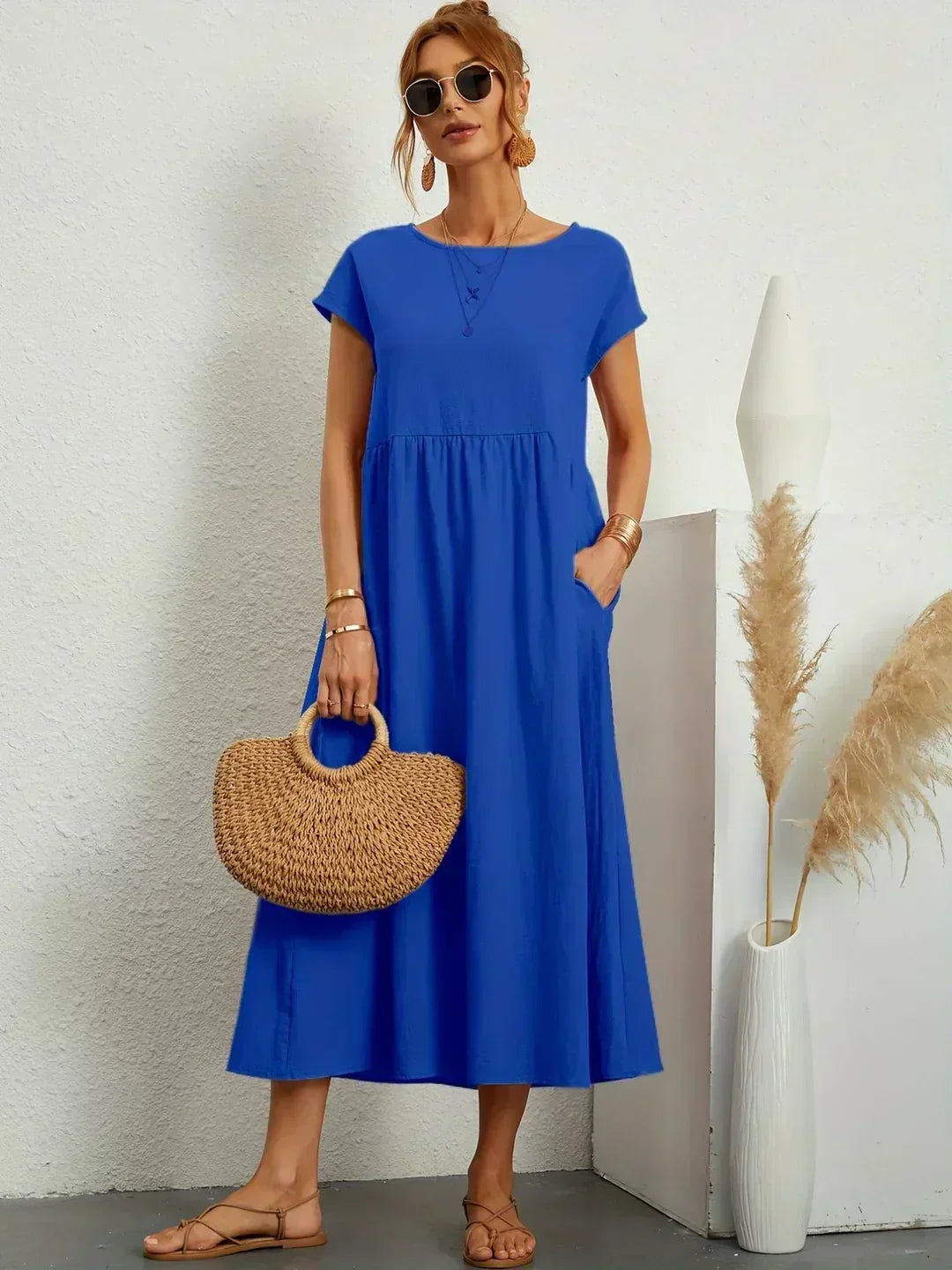 Diana | Fluid Midi Dress Timeless Elegance