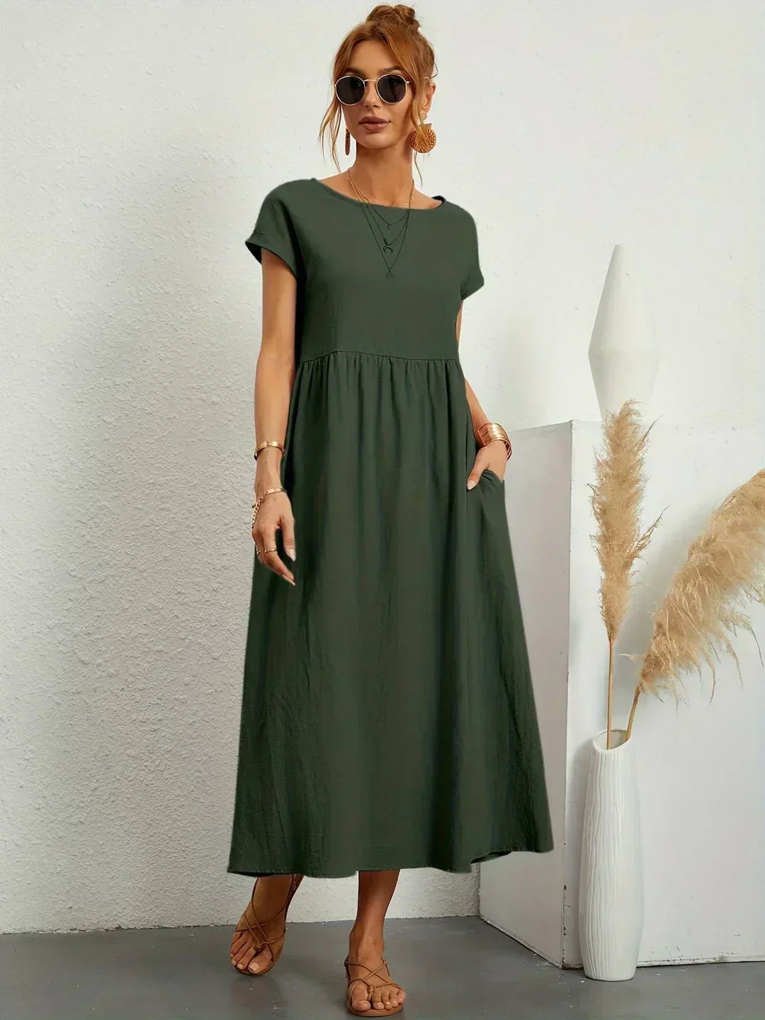 Diana | Fluid Midi Dress Timeless Elegance
