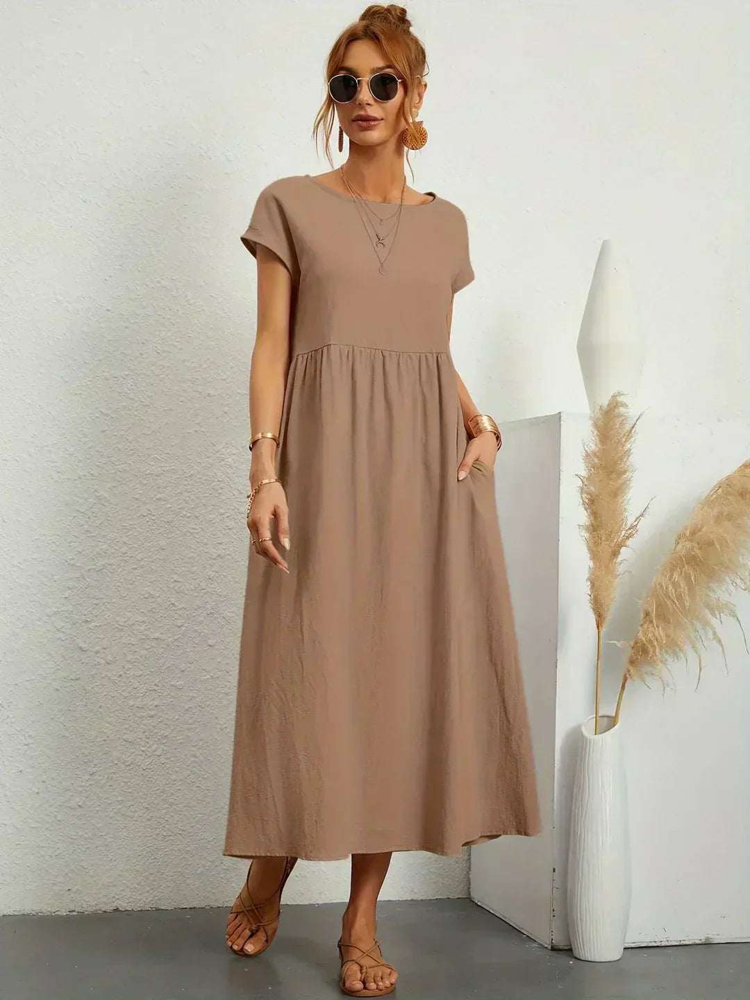 Diana | Fluid Midi Dress Timeless Elegance