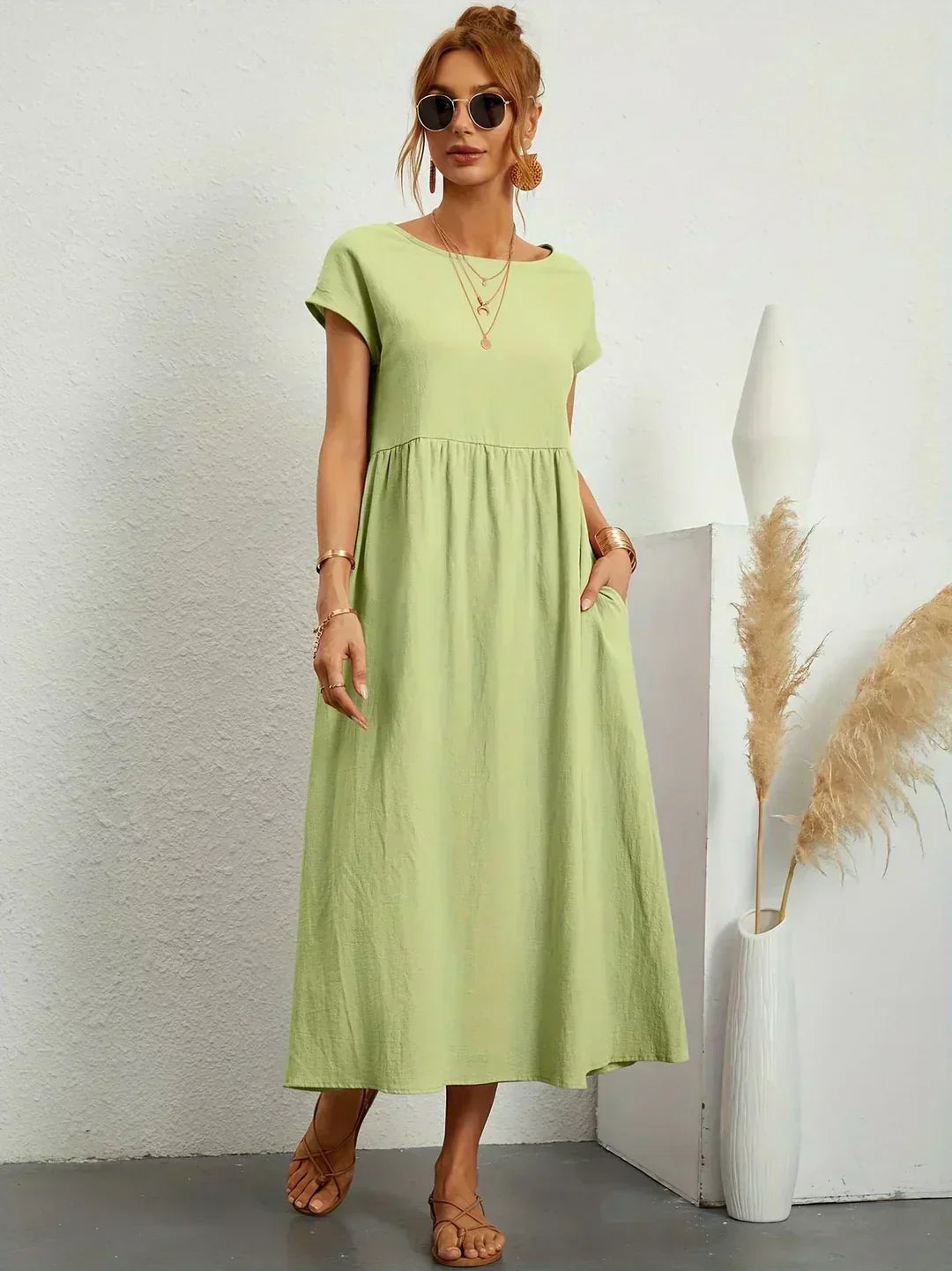 Diana | Fluid Midi Dress Timeless Elegance