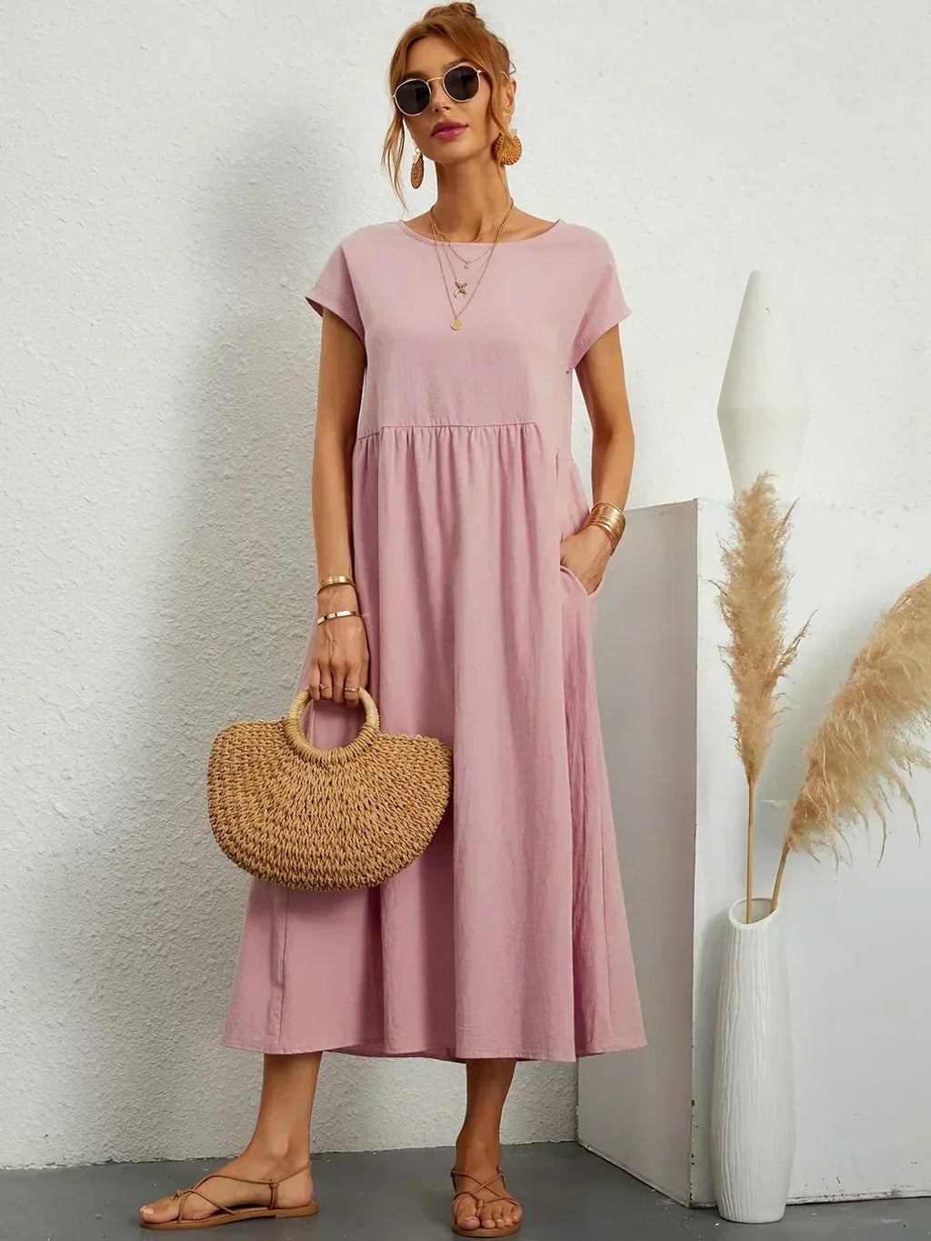 Diana | Fluid Midi Dress Timeless Elegance