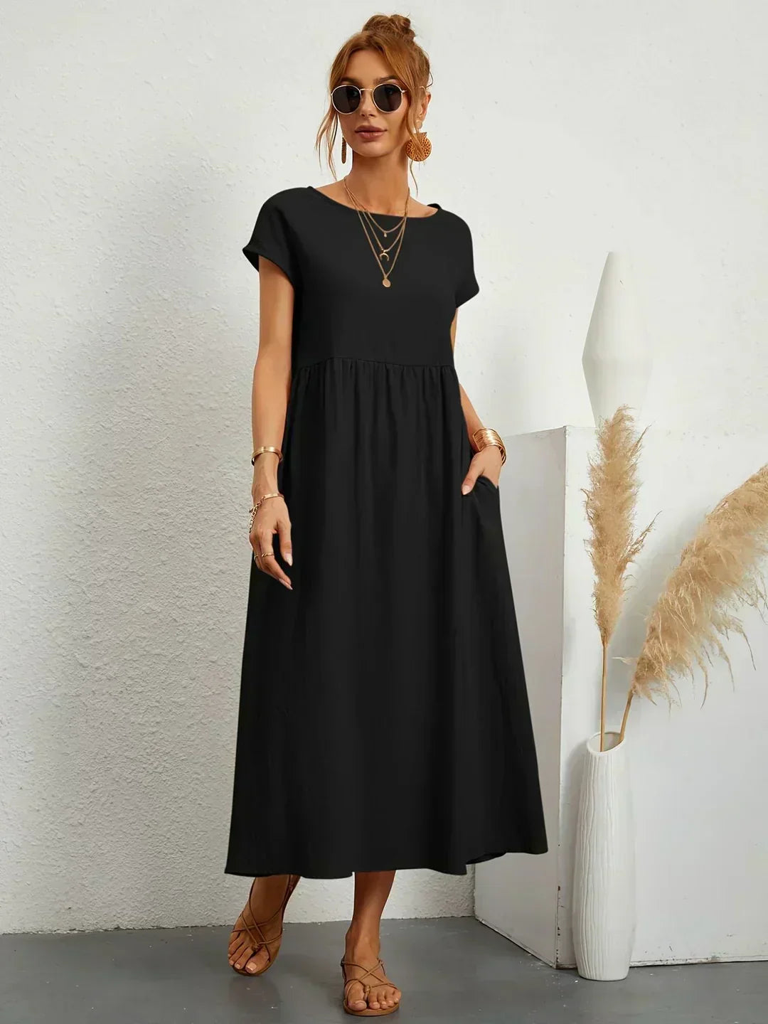 Diana | Fluid Midi Dress Timeless Elegance