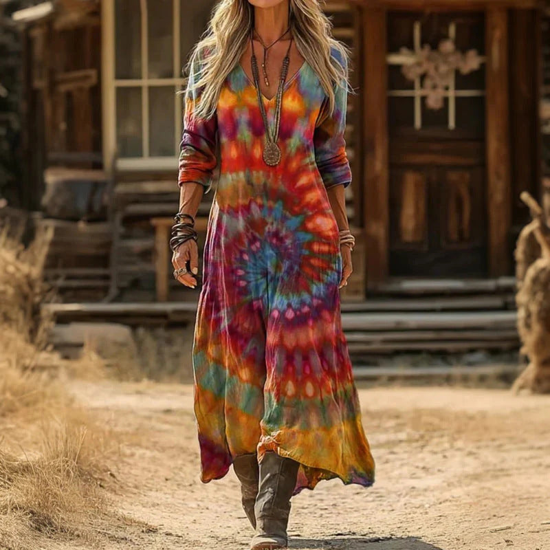 Vivienne | Long Sleeve Vintage Casual Dress
