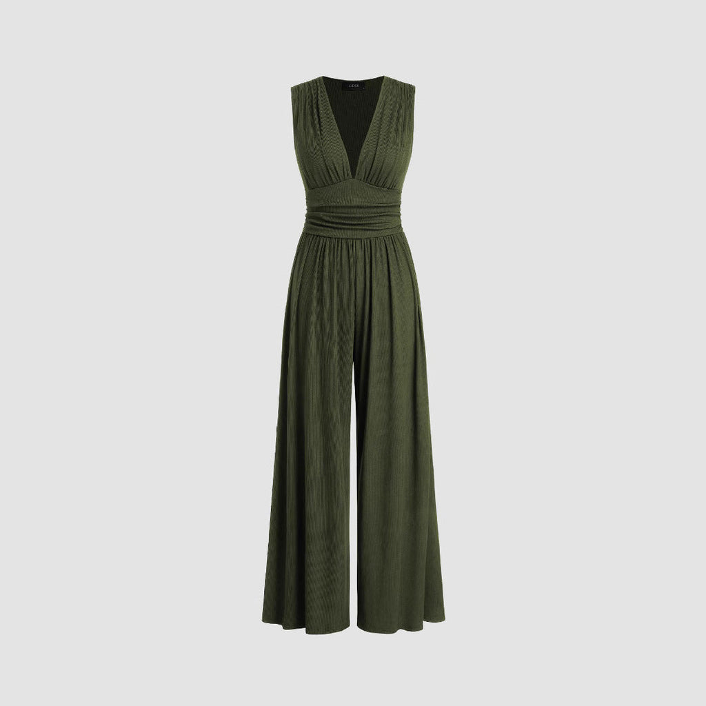 MARLOWE™ – Elegant Ruched Casual Jumpsuit