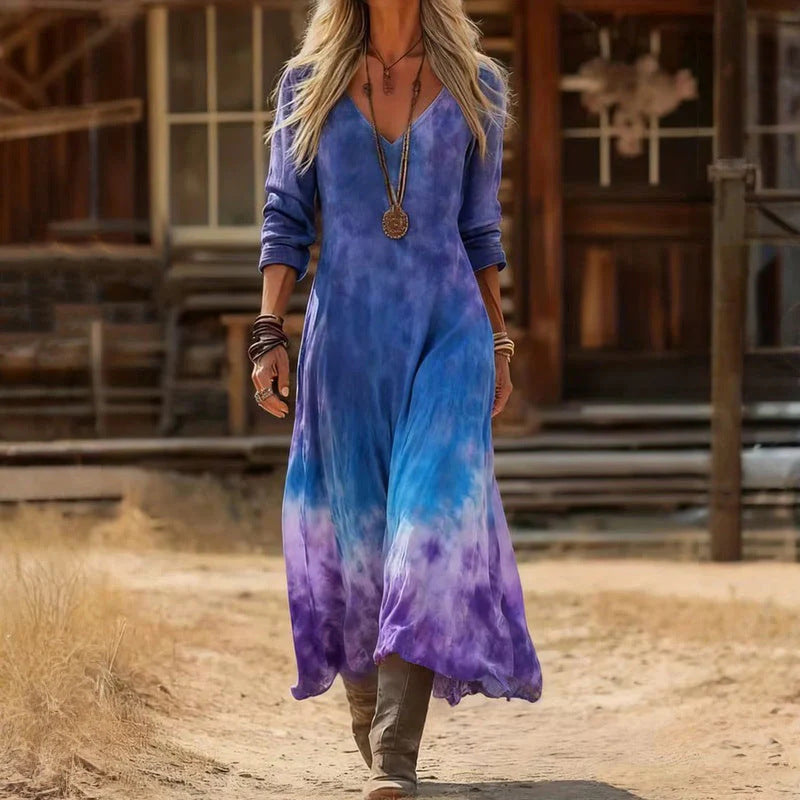 Vivienne | Long Sleeve Vintage Casual Dress