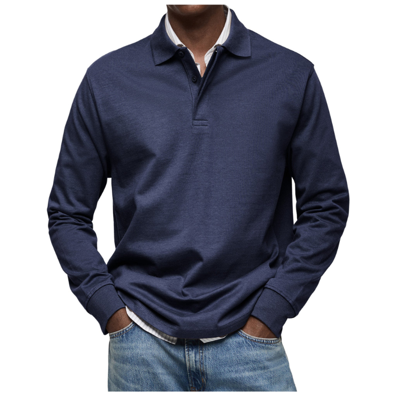 Colin | Luxe Long Sleeve Polo Shirt