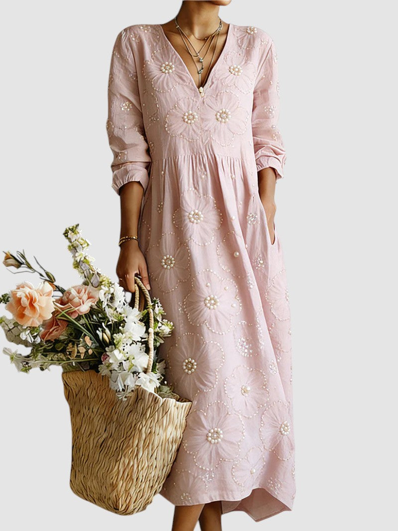 Lena | Floral Print Midi Dress