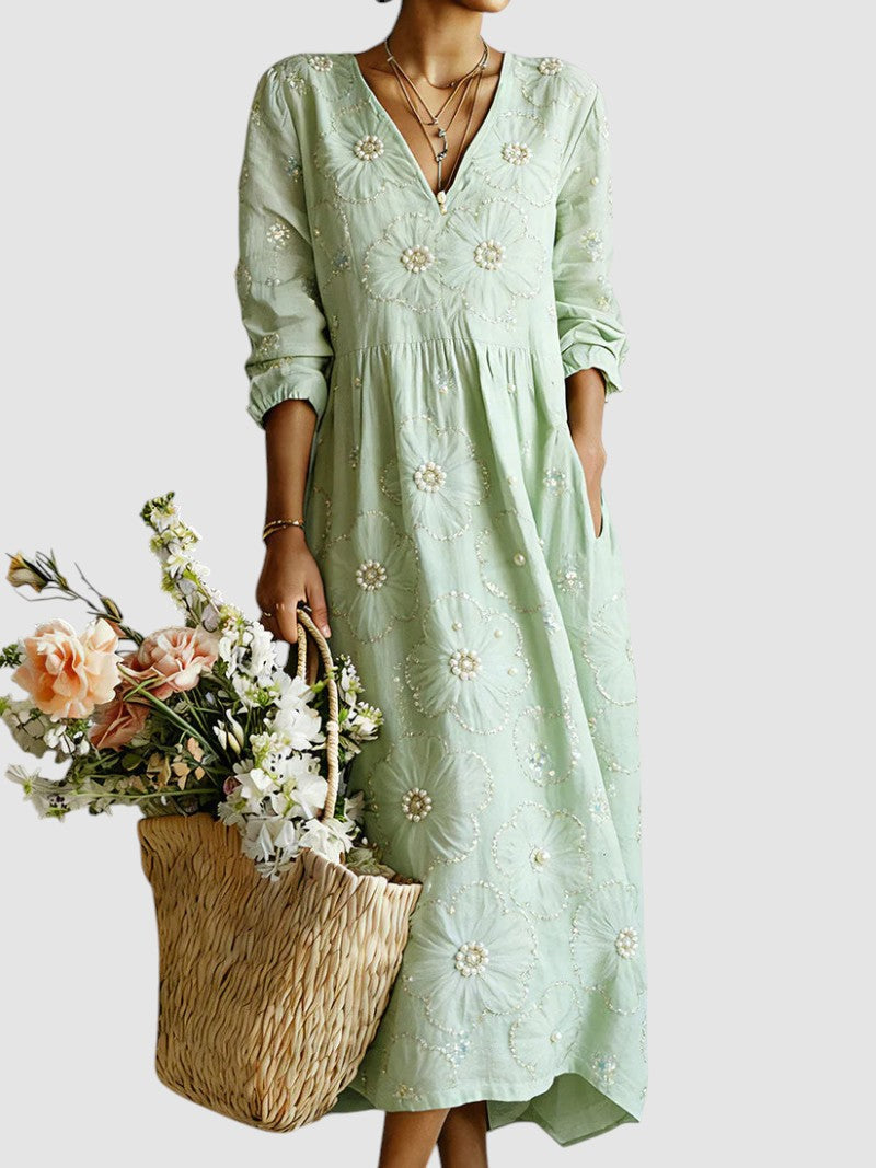 Lena | Floral Print Midi Dress