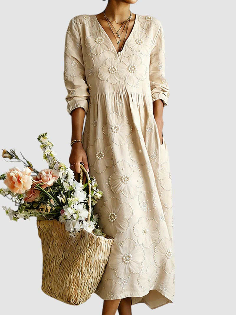 Lena | Floral Print Midi Dress
