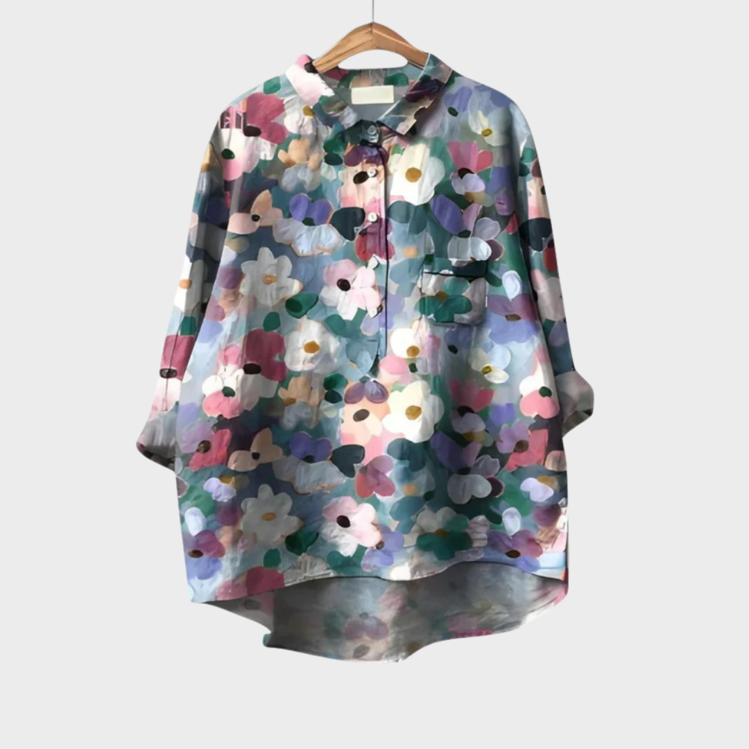 MOREAU LYON | ARTISTIC FLORAL BLOUSE FOR WOMEN