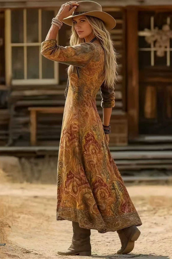 Arabella | Vintage Bohemian Autumn Dress