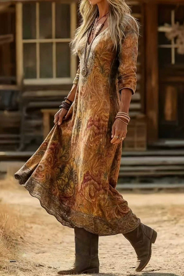 Arabella | Vintage Bohemian Autumn Dress