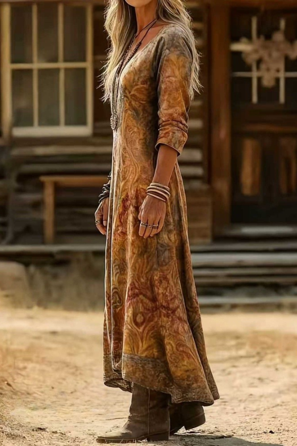Arabella | Vintage Bohemian Autumn Dress