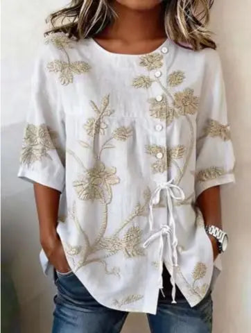 Veronica | Elegant Floral Blouse