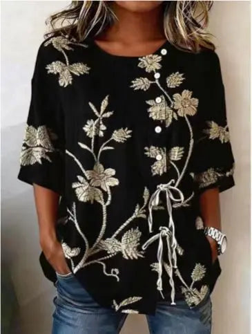Veronica | Elegant Floral Blouse