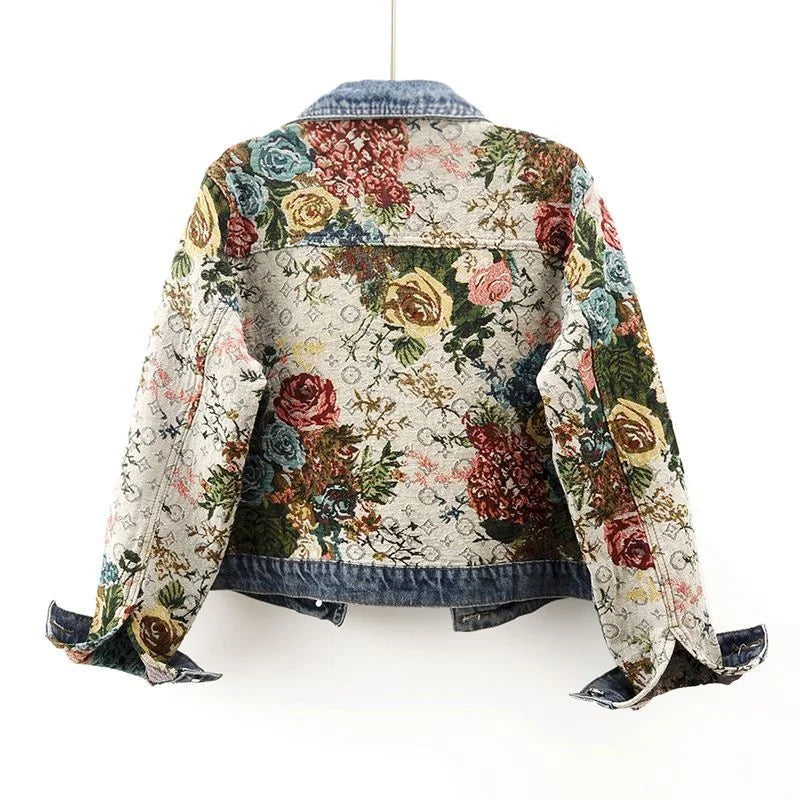 Rosemary | Floral Patchwork Short Jacket