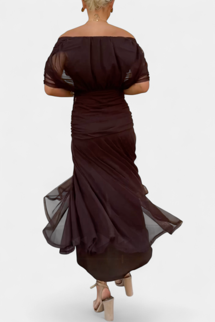 Florendra | Floral Long Dress with V-Neck