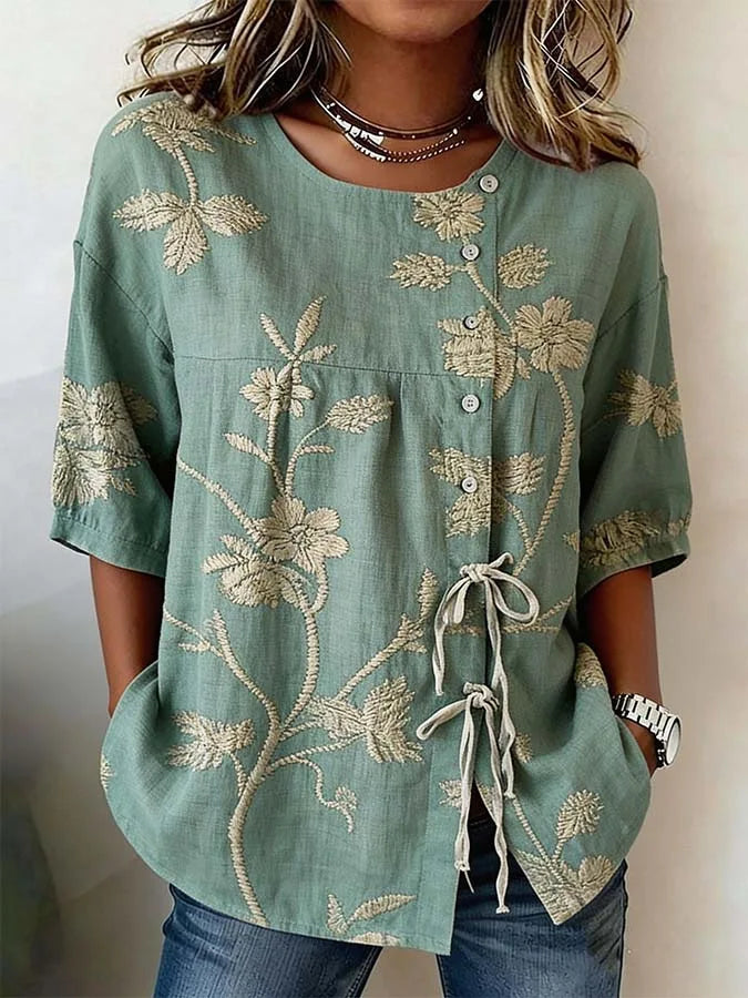 Veronica | Elegant Floral Blouse