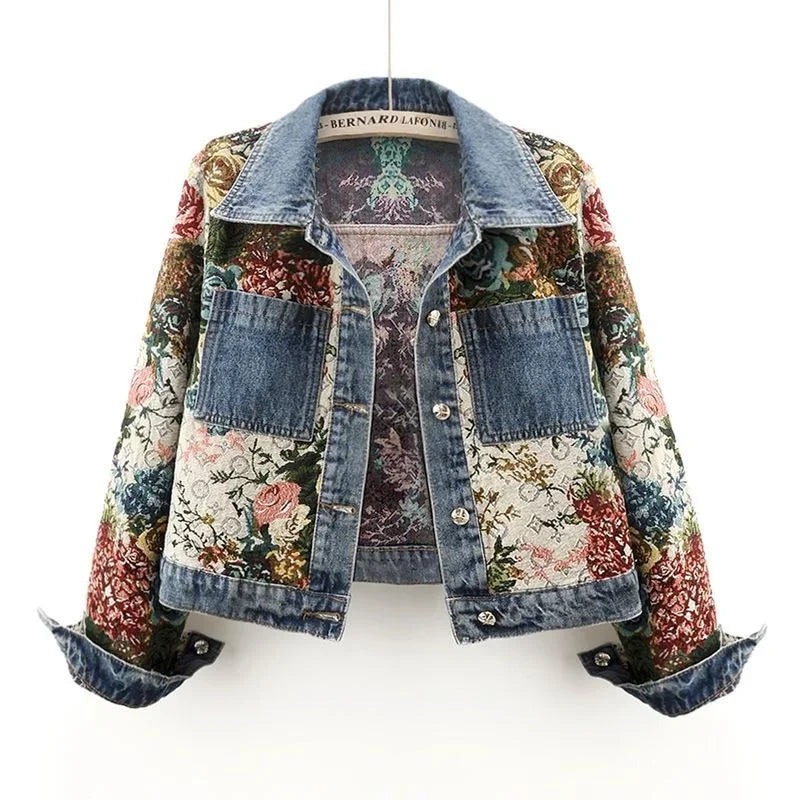 Rosemary | Floral Patchwork Short Jacket