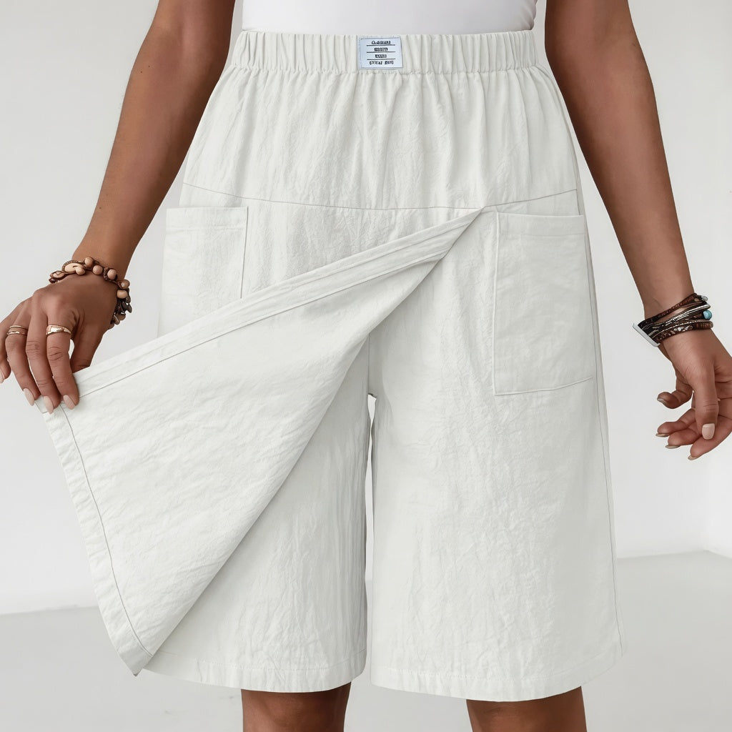Judith | Elasticated Waist Skort with Deep Pockets